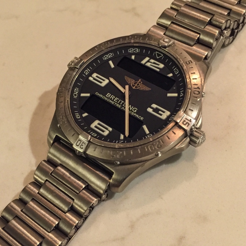 Breitling Superquartz Titanium Watch